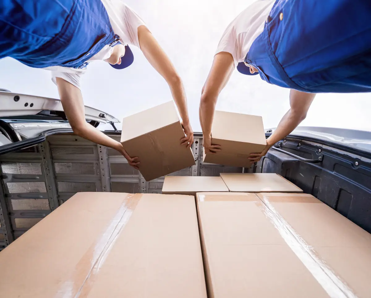 Labor only movers in Astoria NY loading truck for residential move with 22 Moving