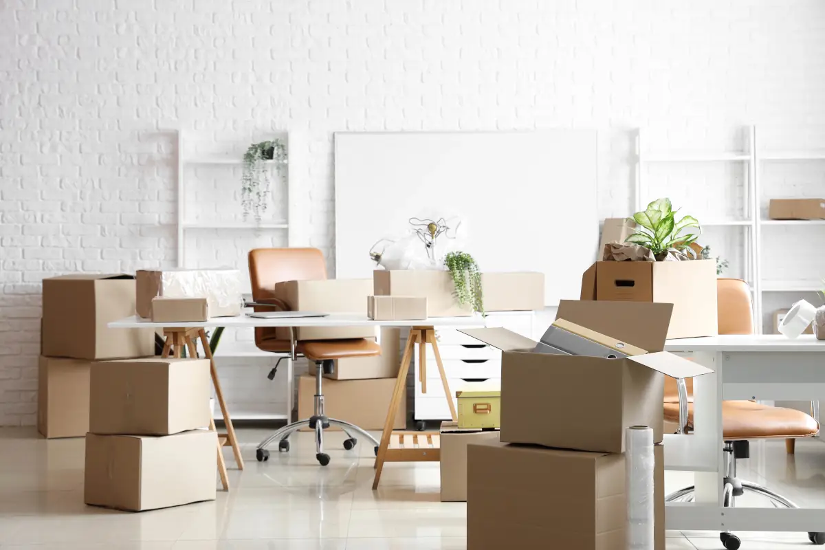 Small office movers in Astoria NY relocating desks and equipment for business move 22 Moving